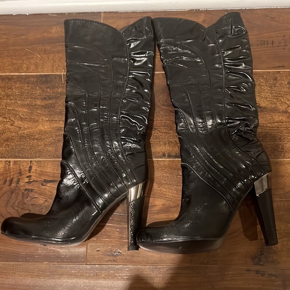 ALDO Black Leather Boots - Picture 1 of 5